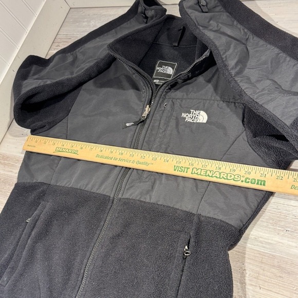 THE NORTH FACE Denali Fleece Jacket Black Polartec Recycled Full Zip Sz L - Picture 4 of 8